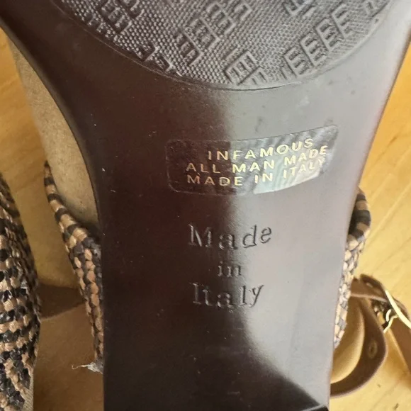 NEW ITALIAN SHOEMAKERS Black Brown Tan Sling back Sandals  Women's Sandals 8.5 M - Picture 6 of 11